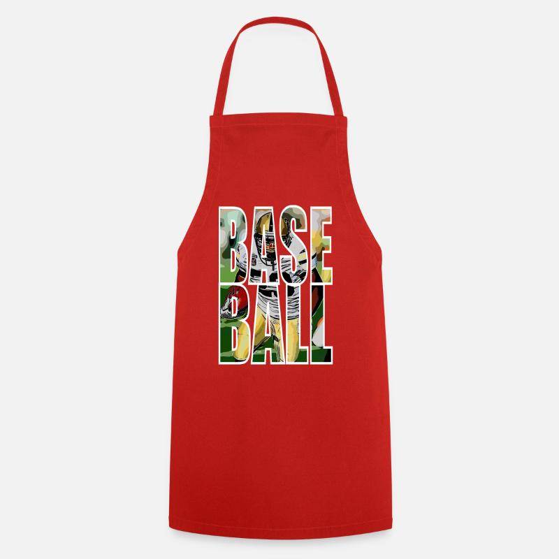 BASEBALL - Cooking Apron - red