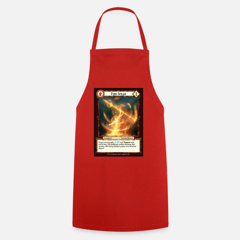 Fire Spear - Cooking Apron - red