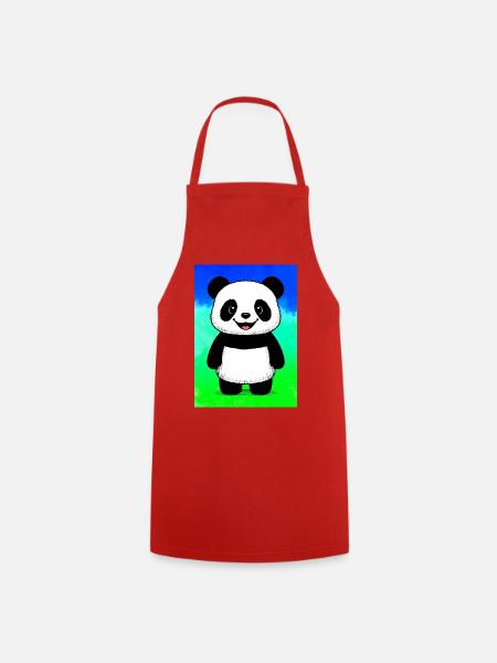 Panda - Kochschürze - Rot