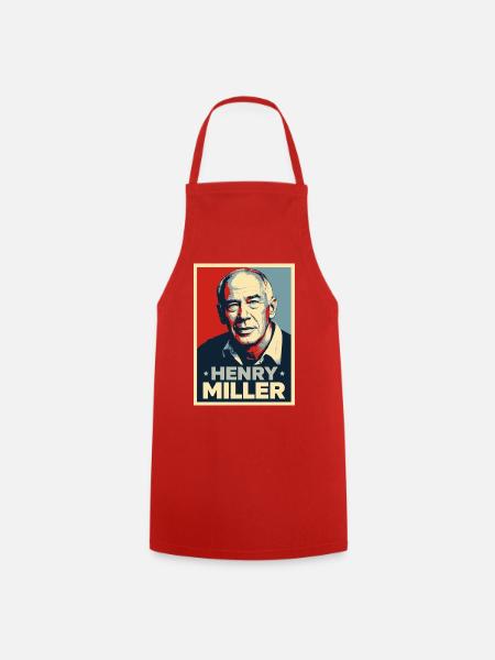 Henry Miller Pop-Art-Porträt - Kochschürze - Rot