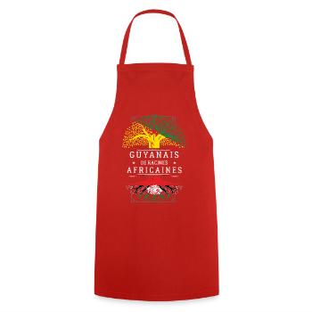 Guyanais De Racines Africaines T-Shirt Cadeau H... - Tablier de cuisine - rouge - Devant - AI Model Male 185 dark (185cm)