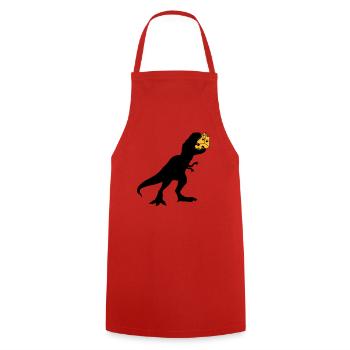 t rex monstre dinosaure dinosaure dino viande - Tablier de cuisine - rouge - Devant - AI Model Male 185 dark (185cm)
