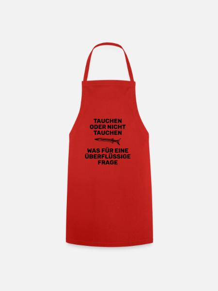 PLONGÉE OU NON - Tablier de cuisine - rouge