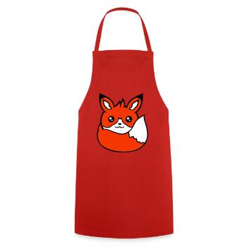 Fox Red Fox Wild Animal Clever Forest Inhabitants - Cooking Apron - red - Front - AI Model Male 185 dark (185cm)