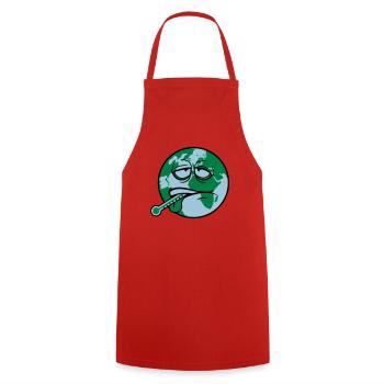 virus de la terre virus bactéries thermomètre l'humanité - Tablier de cuisine - rouge - Devant - AI Model Male 185 dark (185cm)