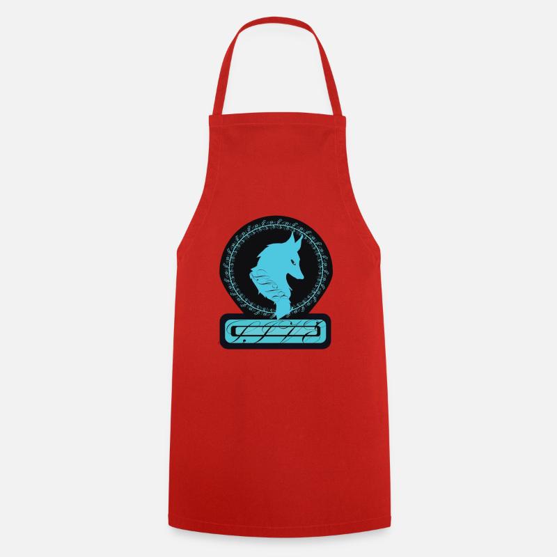 Wolf - Cooking Apron - red