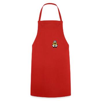 Cute Kawaii Pineapple in Gangster Mafia Style Pocket - Cooking Apron - red - Front - AI Model Male 185 dark (185cm)