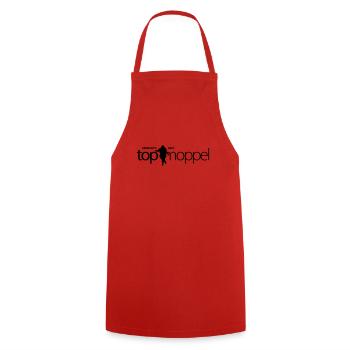Germany s next Topmoppel Figure - Cooking Apron - red - Front - AI Model Male 185 dark (185cm)
