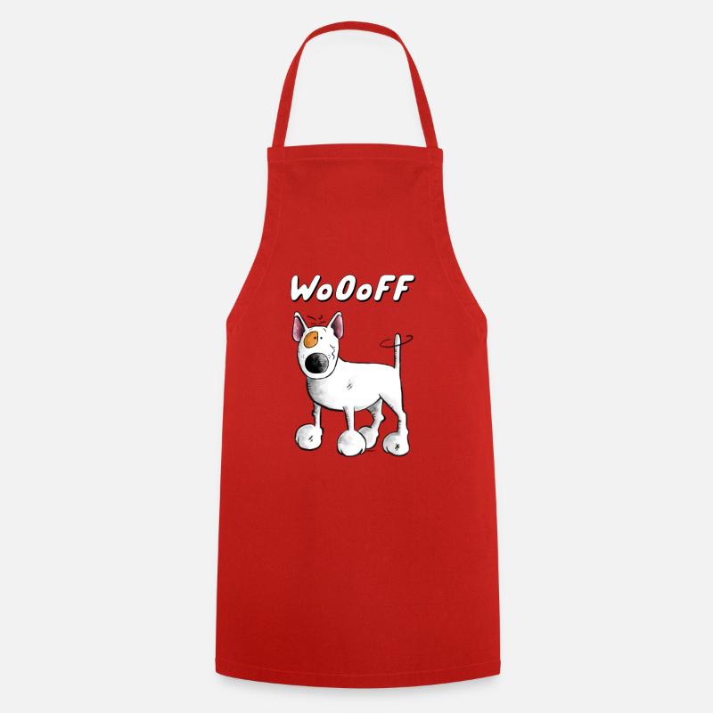 Wooff Bullterrier - Cooking Apron - red