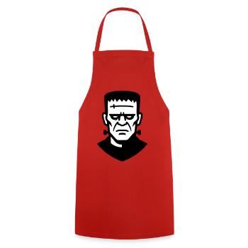 Illustration de monstre d’horreur vintage - Tablier de cuisine - rouge - Devant - AI Model Male 185 dark (185cm)