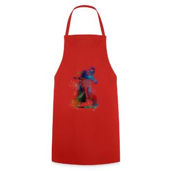 Motor Racing Sports Art #motor #sport - Cooking Apron - red - Front - AI Model Male 185 dark (185cm)