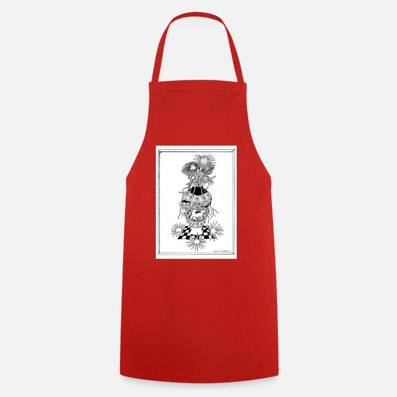 Flower_vase - Cooking Apron - red