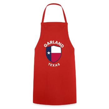 Garland Texas Shield Logo - Cooking Apron - red - Front - AI Model Male 185 dark (185cm)