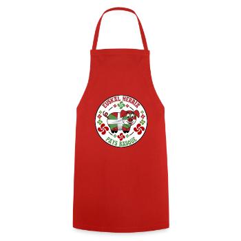 Cochon jambon Bayonne - Tablier de cuisine - rouge - Devant - AI Model Male 185 dark (185cm)