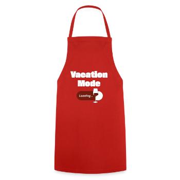 Mode vacances activé – Vin avec barre de chargement (léger) - Tablier de cuisine - rouge - Devant - AI Model Male 185 dark (185cm)