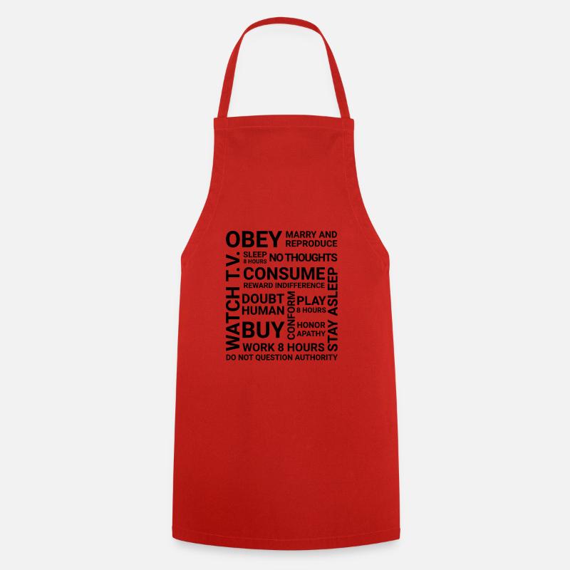 OBEY - Cooking Apron - red