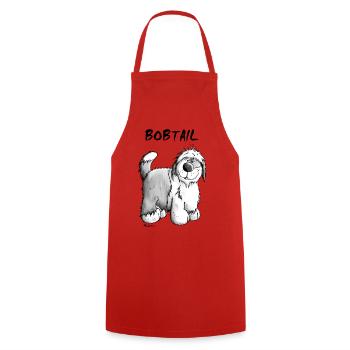 Bob the Bobtail - Cooking Apron - red - Front - AI Model Male 185 dark (185cm)
