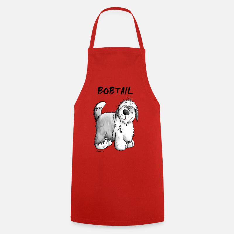 Bob le Bobtail Chien - Tablier de cuisine - rouge