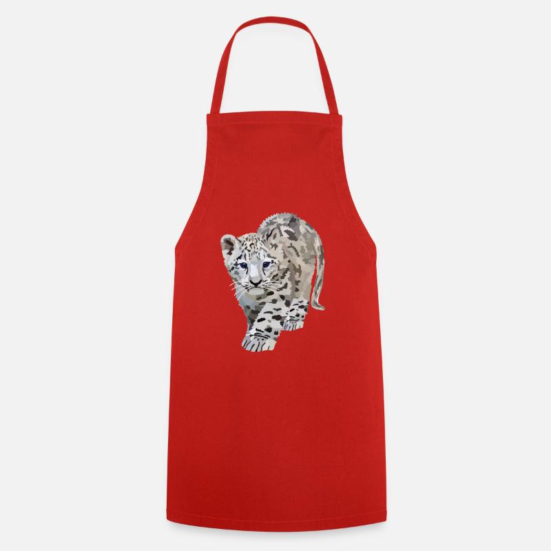 Sia, the snow leopard - Cooking Apron - red
