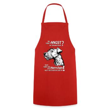 Afraid of IrishTerriers? Master - Cooking Apron - red - Front - AI Model Male 185 dark (185cm)