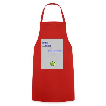 Diamantenkette Geometrisch - Kochschürze - Rot - Vorne - AI Model Male 185 dark (185cm)