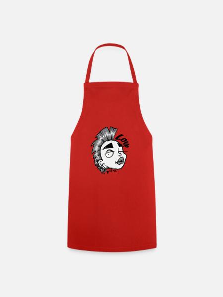 Love you - Cooking Apron - red