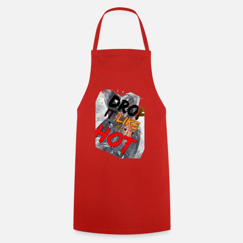 Drop Like It's Hot - Cooking Apron - red