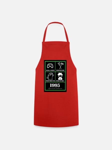 Marvin_T-shirt_grün - Kochschürze - Rot