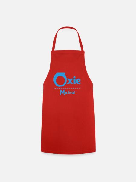 Oxie – Malmö Sky Blue Design - Kochschürze - Rot