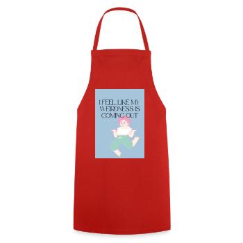 Sensation étrange - Tablier de cuisine - rouge - Devant - AI Model Male 185 dark (185cm)