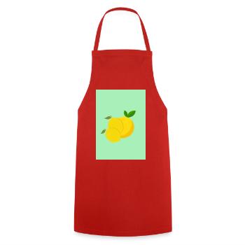 Lemons - Tablier de cuisine - rouge - Devant - AI Model Male 185 dark (185cm)
