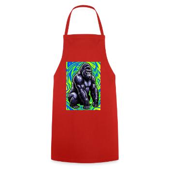 gorilla - Cooking Apron - red - Front - AI Model Male 185 dark (185cm)