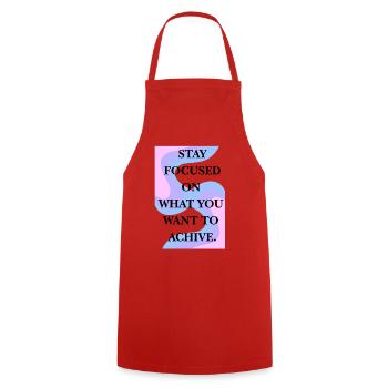 Stay focused on your goal - Cooking Apron - red - Front - AI Model Male 185 dark (185cm)