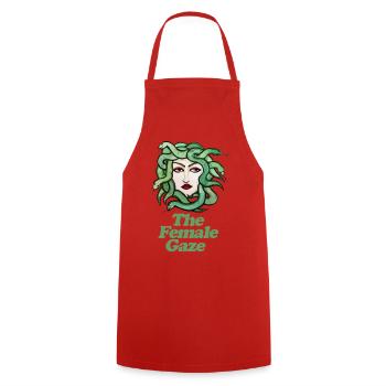  The Female Gaze - Cooking Apron - red - Front - AI Model Male 185 dark (185cm)