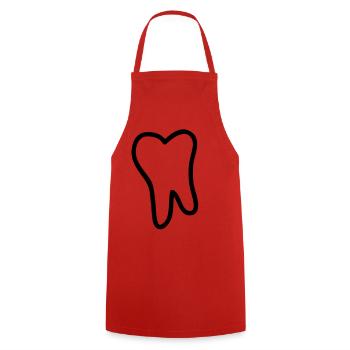 tooth - Kochschürze - Rot - Vorne - AI Model Male 185 dark (185cm)