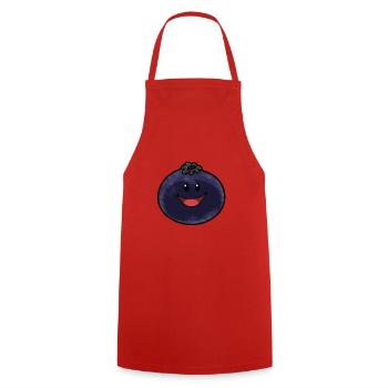 Bleuets Bleuets Végétalien Végétarien Berry Fruit - Tablier de cuisine - rouge - Devant - AI Model Male 185 dark (185cm)