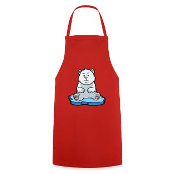 Polar, North Pole, Polar Bear, Arctic, Climate, Co2, Nature, Animal - Cooking Apron - red - Front - AI Model Male 185 dark (185cm)