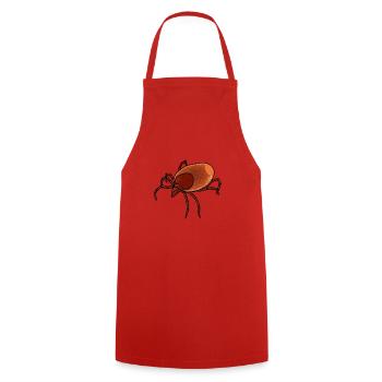 Zecke Zecken Blutsauger Ungeziefer Schädling - Kochschürze - Rot - Vorne - AI Model Male 185 dark (185cm)