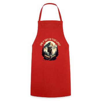 Hiking Team, only sky is the limit - Cooking Apron - red - Front - AI Model Male 185 dark (185cm)