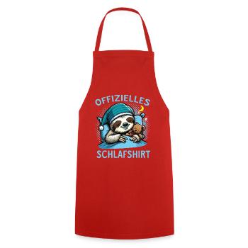 offizielles Schlafshirt - Kochschürze - Rot - Vorne - AI Model Male 185 dark (185cm)