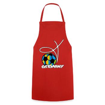 Football, Allemagne, Sport - Tablier de cuisine - rouge - Devant - AI Model Male 185 dark (185cm)