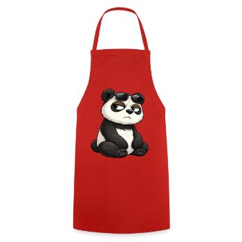 Cool panda cartoon with sunglasses grim - Cooking Apron - red - Front - AI Model Male 185 dark (185cm)