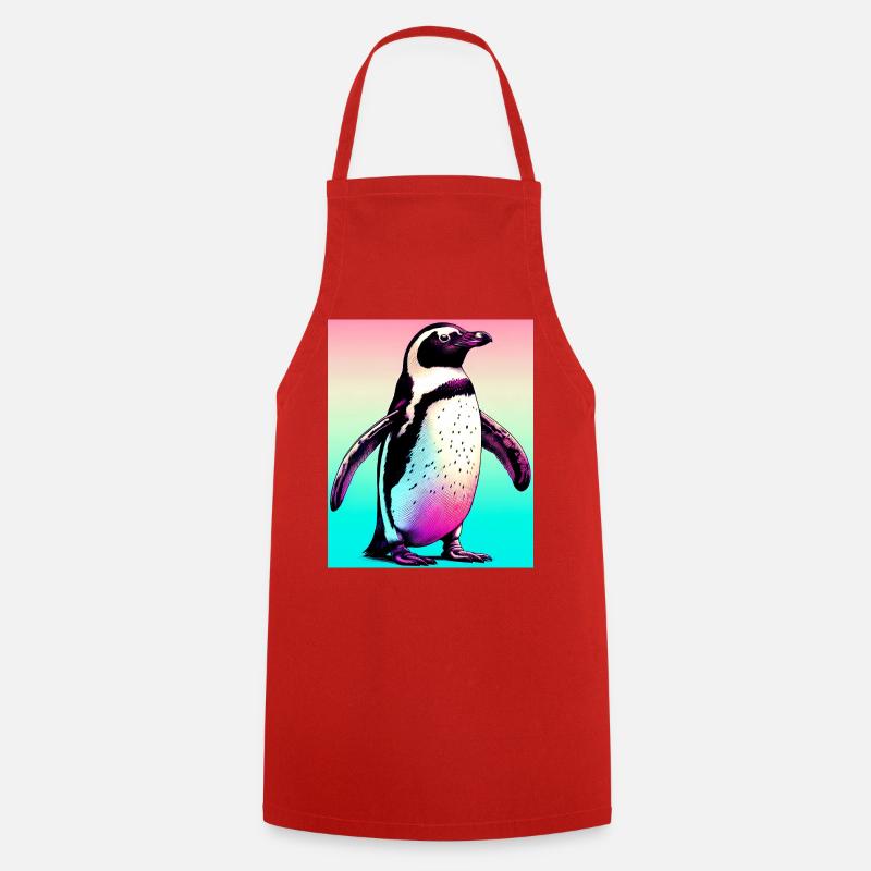 penguin - Cooking Apron - red