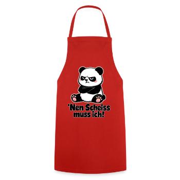Nen Scheiss Muss Ich Panda Sarkastische - Kochschürze - Rot - Vorne - AI Model Male 185 dark (185cm)