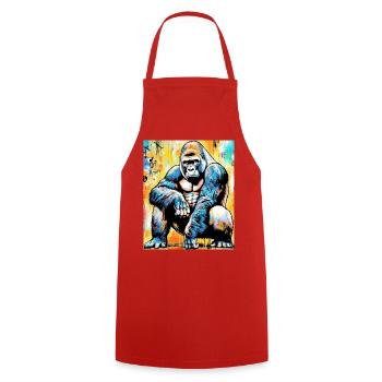 gorilla - Cooking Apron - red - Front - AI Model Male 185 dark (185cm)