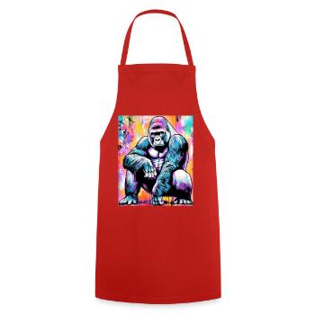 gorilla - Cooking Apron - red - Front - AI Model Male 185 dark (185cm)