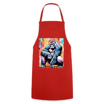 gorilla - Cooking Apron - red - Front - AI Model Male 185 dark (185cm)