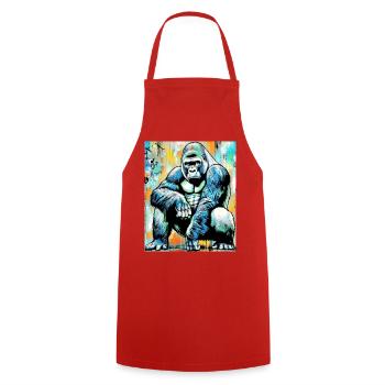 gorilla - Cooking Apron - red - Front - AI Model Male 185 dark (185cm)