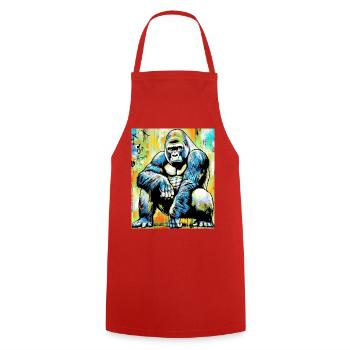 gorilla - Cooking Apron - red - Front - AI Model Male 185 dark (185cm)