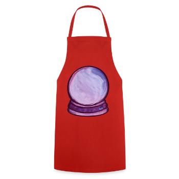 Violette Orb Aquarellkugel - Kochschürze - Rot - Vorne - AI Model Male 185 dark (185cm)